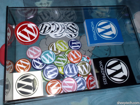 WordPress schwag in drawer