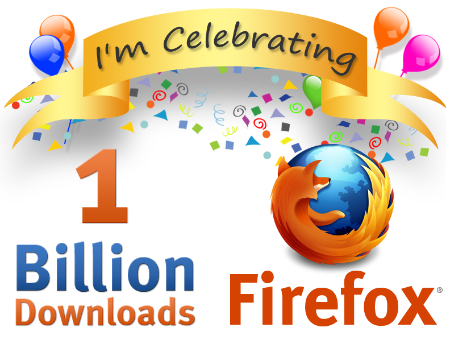I'm Celebrating 1 Billion Firefox Downloads Poster