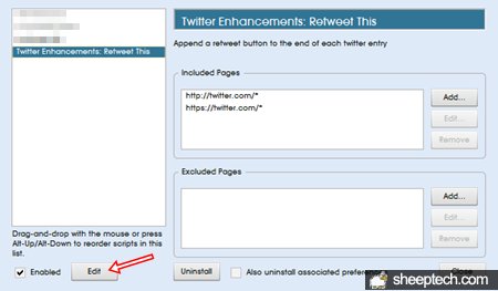 Edit Retweet userscript