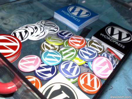 WordPress schwag in drawer