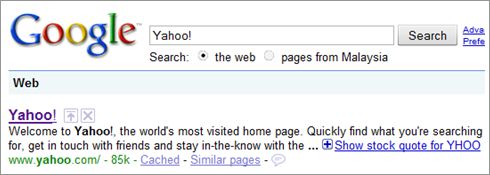Google for Yahoo!