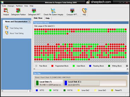 Screenshot: Total Defrag 2009 Special Edition