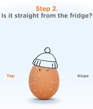 Is your egg straight from the fridge?