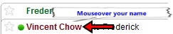 Mouseover your name in Gmail to view your profile