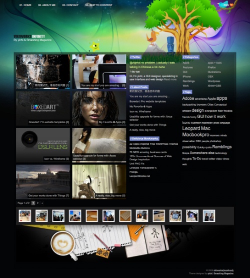 Screenshot: Infinity WordPress Theme