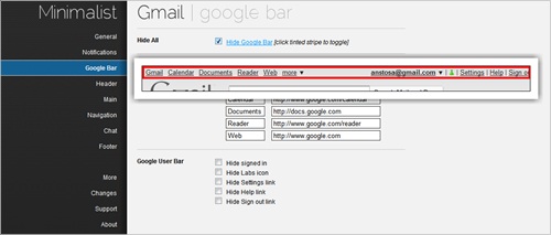 Minimalist Gmail
